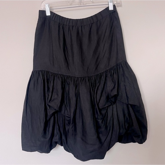 Dresses & Skirts - Knee length black bubble hem skirt midi balloon womens small